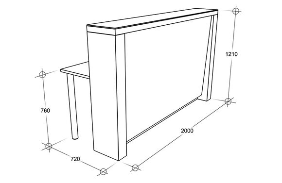 Схема - Стойка reception. Модель 9