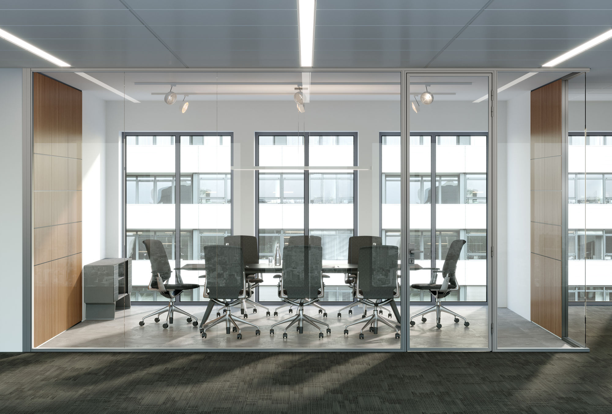 Фото Каркасная перегородка с дверью UALCOM-Quadro