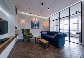 Стационарные перегородки в проекте Проект Anthracite Line от Tabooret Interiors Lab.