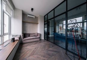 Стационарные перегородки в проекте Проект Anthracite Line от Tabooret Interiors Lab.
