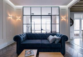 Стационарные перегородки в проекте Проект Anthracite Line от Tabooret Interiors Lab.