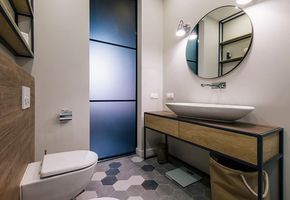 Стационарные перегородки в проекте Проект Anthracite Line от Tabooret Interiors Lab.