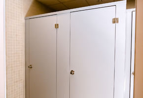 Сантехнические перегородки в проекте Сказочный мир танца в студии GolDance.